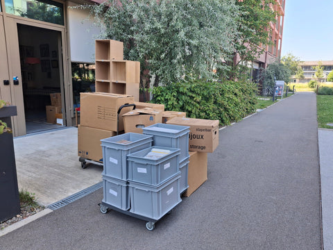 Was aussieht wie ein kleiner Umzug ...