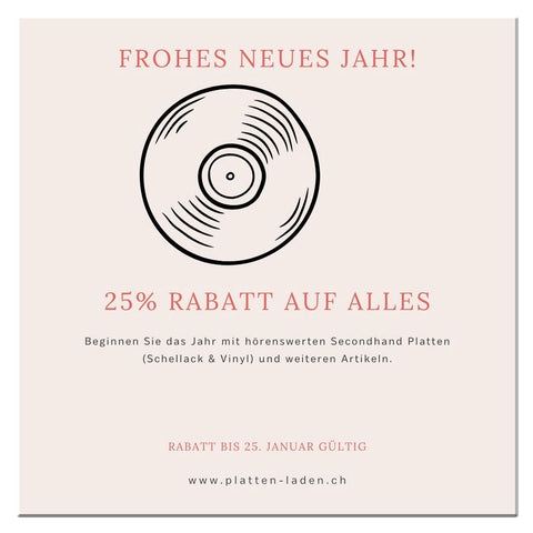 Zum Jahresanfang: 25 % Rabatt!