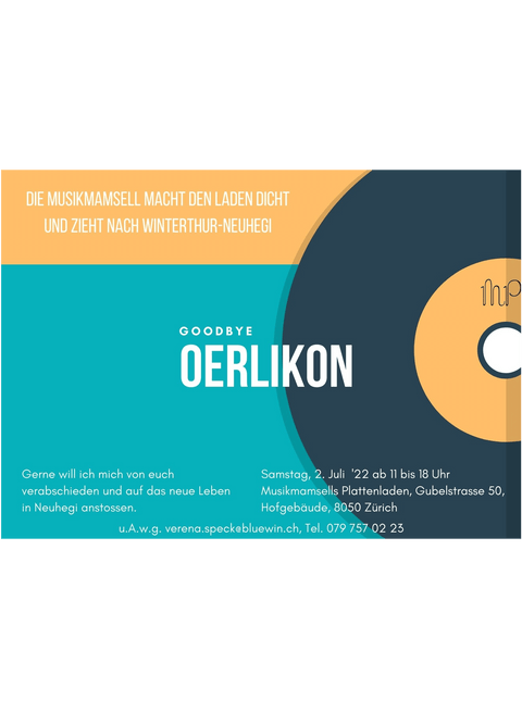 Die Musikmamsell schliesst ihr Ladenlokal