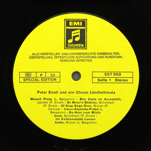 Peter Zinsli und sini Churer Ländlerfründa
