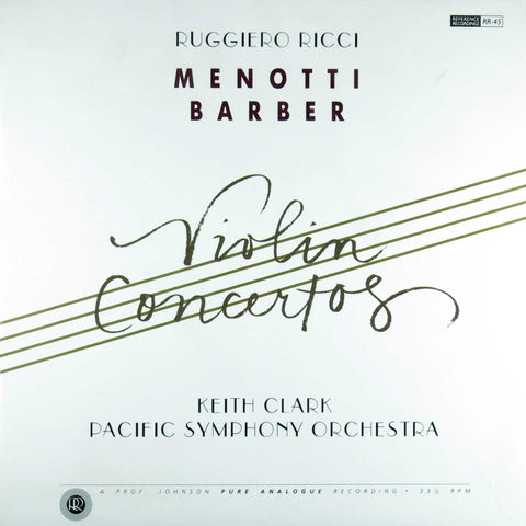 Menotti / Barber - Violin Concertos
