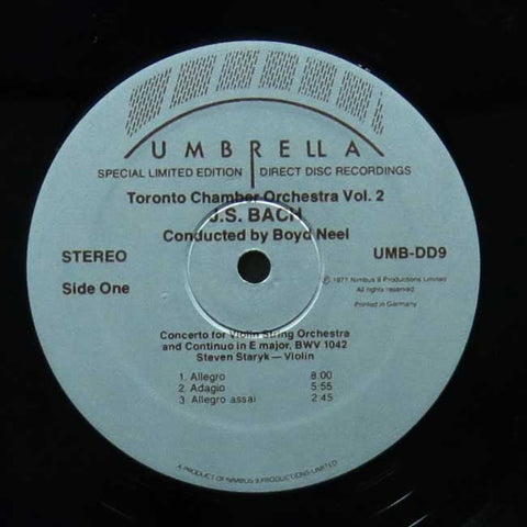 Bach - Sonate Chamber Orchestra "Direct-To-Disc"