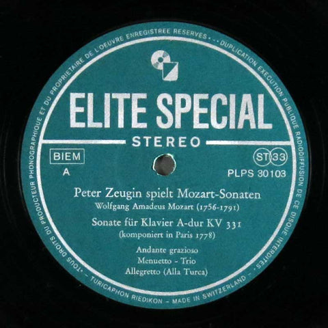Peter Zeugin spielt Mozart-Sonaten