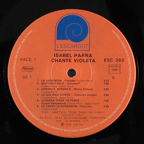 Isabella Parra - Chante Violeta