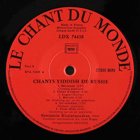 Chants Yiddish De Russe