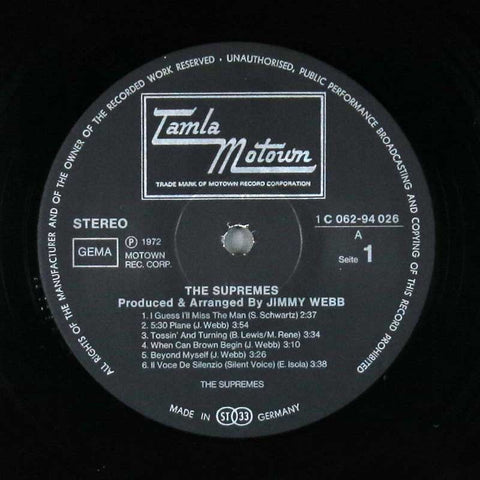 The Supremes Produced And Arranged By Jimmy Webb
