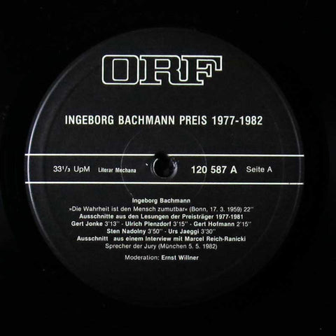 Ingeborg Bachmann Preis 1977 - 1982