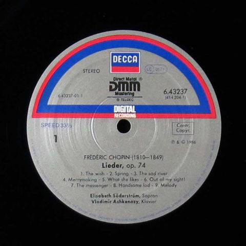 Chopin - Songs / Mélodies / Lieder