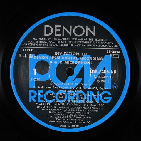 Invitation To Denon Digital Recording + B&K Microphone