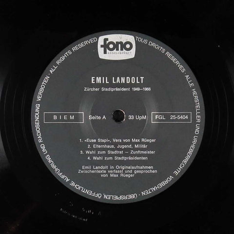 Emil Landolt - Zürcher Stadtpräsident 1949 - 1966