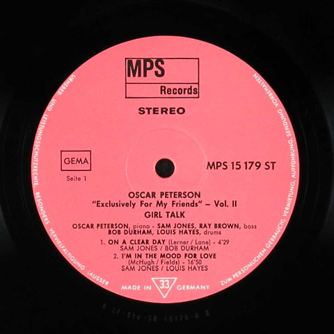 Oscar Peterson Vol. II - Girl Talk