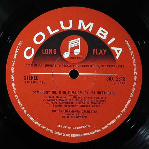 The Beethoven Symponie Numbers 1 & 8