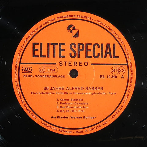 30 Jahre Alfred Rasser