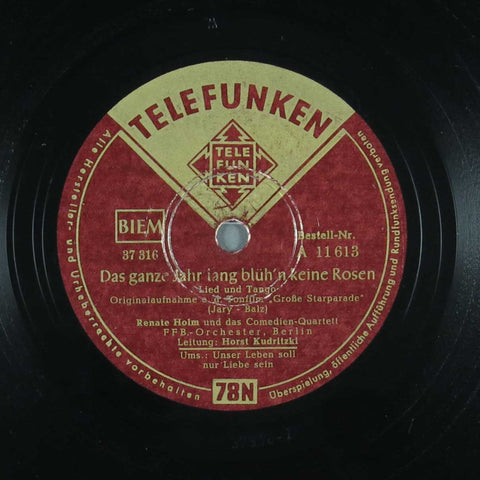 Das ganze Jahr lang blühn keine Rosen / Unser Leben soll nur Liebe sein