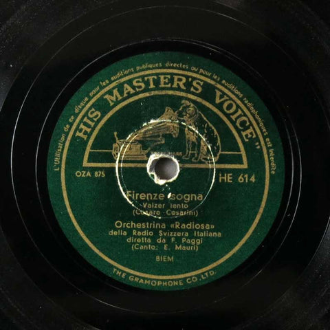 5 x Canzone/Chanson auf 78rpm für nur 8 Franken