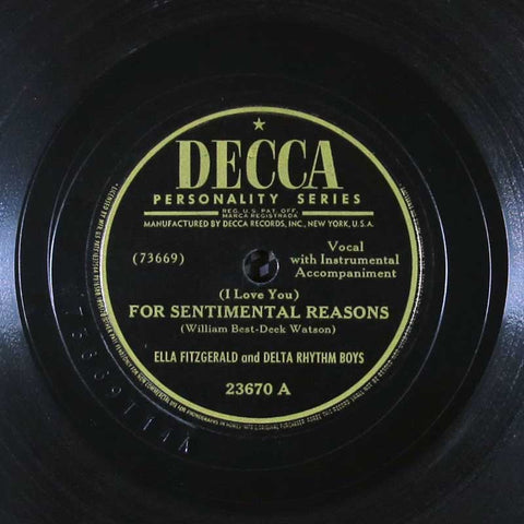 (I Love You) For Sentimental Reasons / It's A Pity To Say Goodnight
