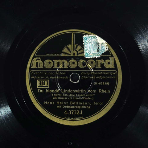 Du blonde Lindenwirtin vom Rhein / Zu jeder Liebe gehört ein Gläschen Wein