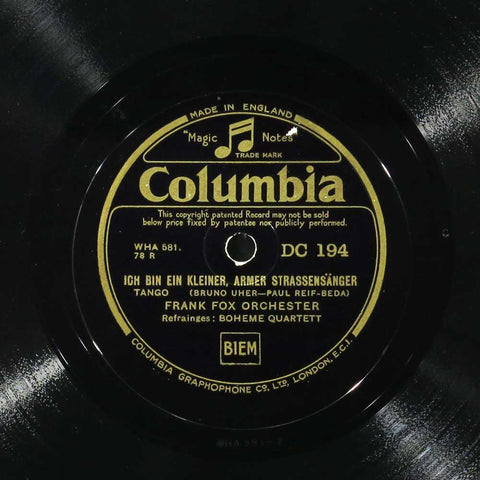 Ich bin ein kleiner armer Strassensänger / Ein armer Wanderbursch