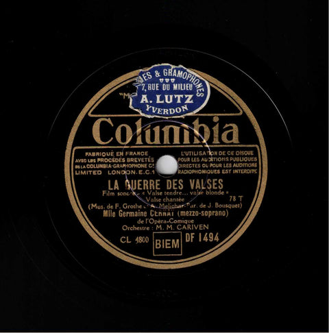 Germaine Cernay, Orch. M. M. Cariven – La Guerre des Valses / Le Rosaire