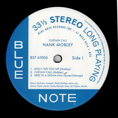 Hank Mobley Featuring Kenny Dorham & Sonny Clark – Curtain Call