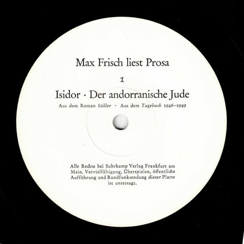 Max Frisch liest Prosa