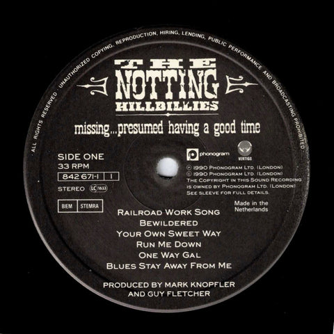 The Notting Hillbillies – Missing... Presumed Having A Good Time