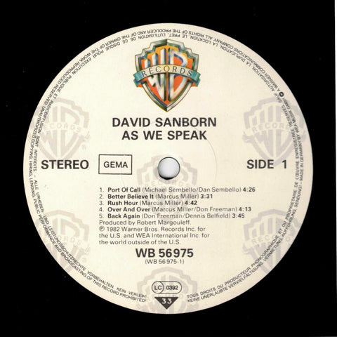 David Sanborn – As We Speak