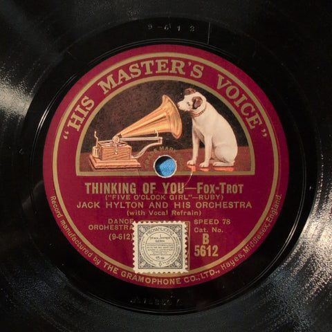 Jack Hylton And His Orchestra – Thinking Of You / Up In The Clouds