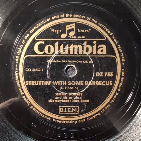Jimmy Dorsey (Dorseyland Jazz Band) – Struttin' With Some Barbecue / Rag Mop