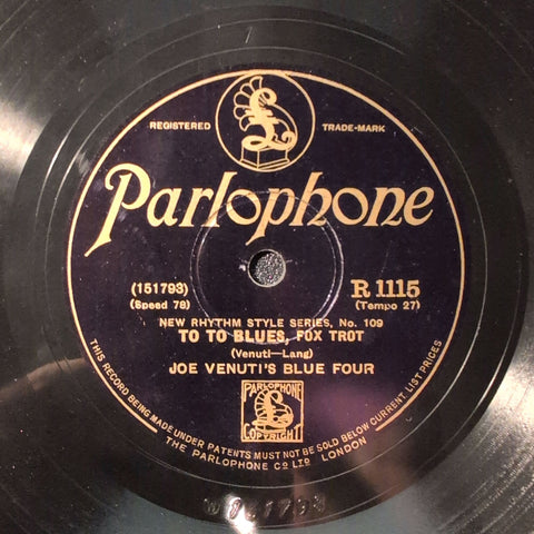Joe Venuti's Blue Four / Emmett Miller – To To Blues / The Blues Singer (From Alabama)