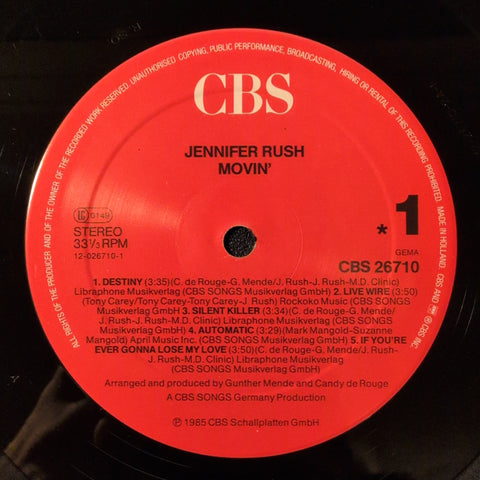 Jennifer Rush – Movin'
