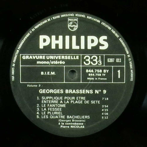 Georges Brassens 9 - Supplique pour être enterré à la plage de Sète
