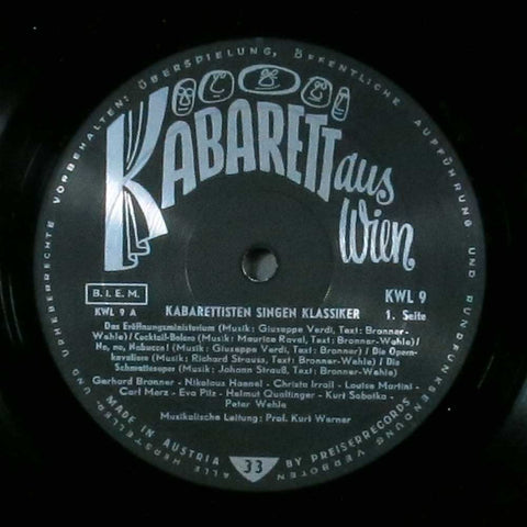 Kabarettisten singen Klassiker