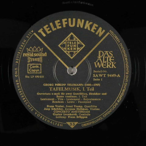 Telemann - Tafelmusik