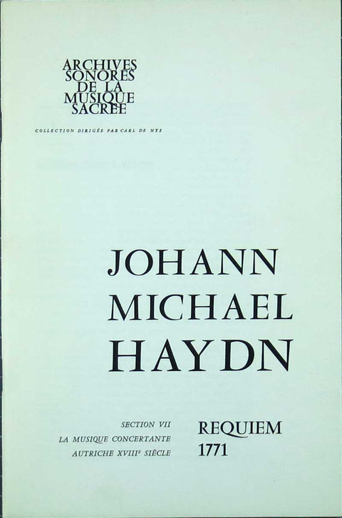 Johann Michael Haydn - Requiem