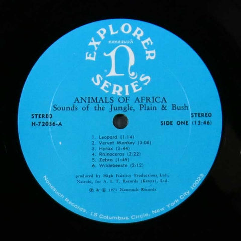 Animals of Africa – Sounds of the Jungle, Plain & Bush