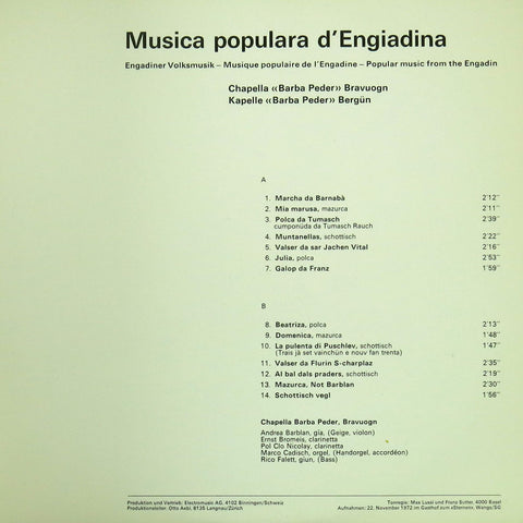Musica populara d'Engiadina