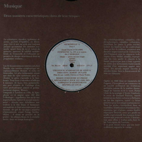 Micromégas VI / Le Temp et la Musique