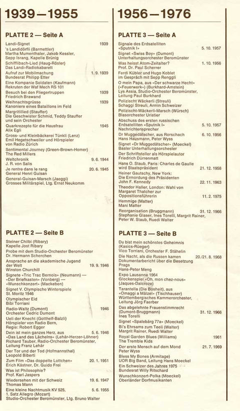 Zeitzeichen - 50 Jahre Radio in der deutschen Schweiz