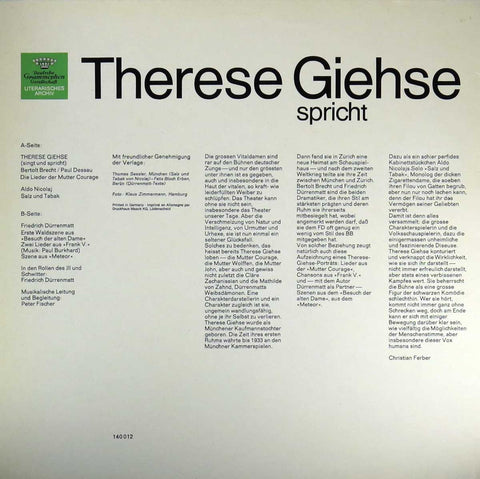 Therese Giehse spricht