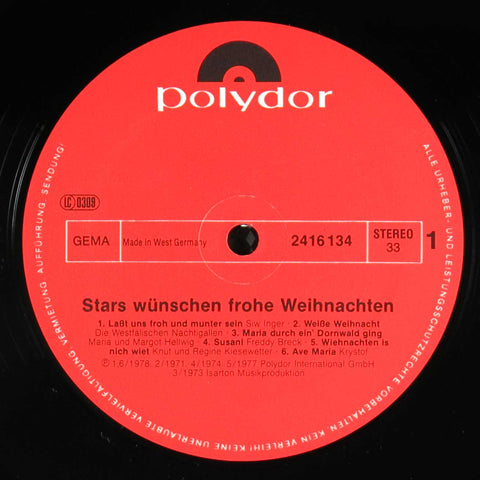 Stars wünschen Frohe Weihnachten