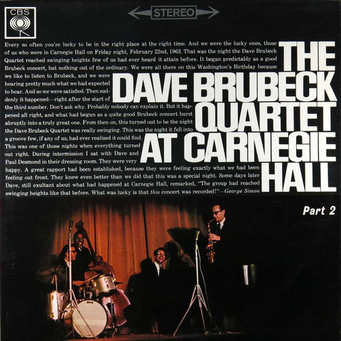 The Dave Brubeck Quartet At Carnegie Hall Part II