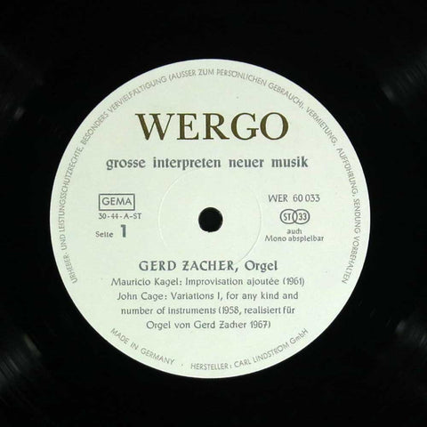 Grosse Interpreten neuer Musik – Gerd Zacher, Orgel