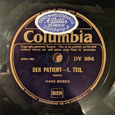 Hans Moser – Der Patient I / Der Patient II