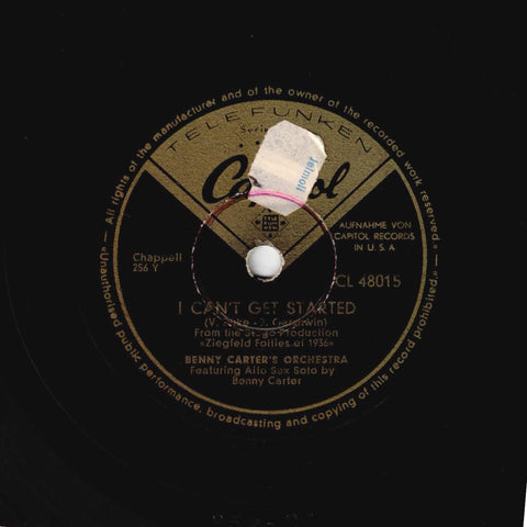 Benny Carter And His Orchestra – I Can't Get Started / I Can't Escape From You