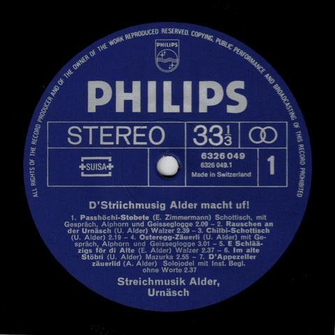 D'Striichmusig Alder macht uf