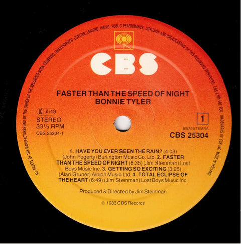 Bonnie Tyler – Faster Than The Speed Of Night