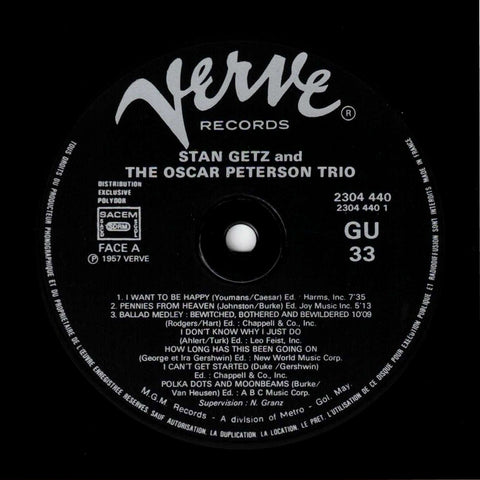 Stan Getz And The Oscar Peterson Trio