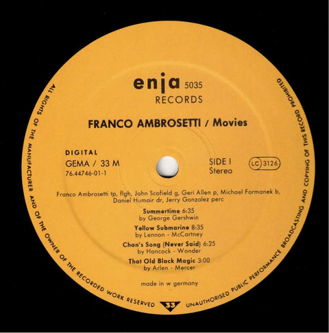 Franco Ambrosetti – Movies