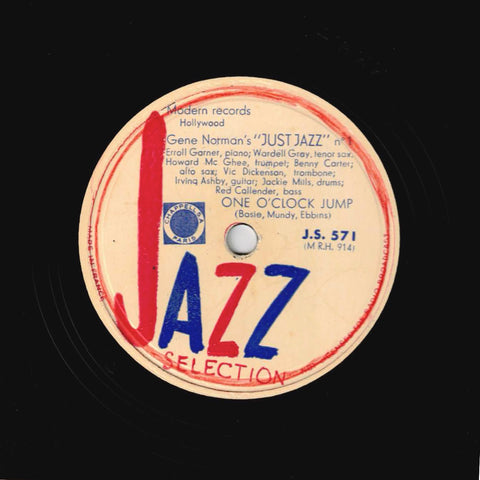 Gene Norman's "JUST JAZZ" n° 1 – One O'Clock Jump / Two O'Clock Jump